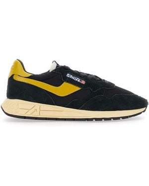 Autry 'Reel Wind' Low Top Trainers With Logo Detail - Black