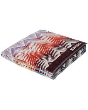 Missoni 'Marea' Beach Towel With Logo Lettering On The - Pink