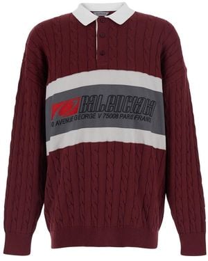 Balenciaga Jumper Cotton Cable - Red