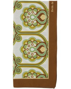 Drole de Monsieur Foulard 'Tapisserie Florale' Con Stampa Floreale In - Verde