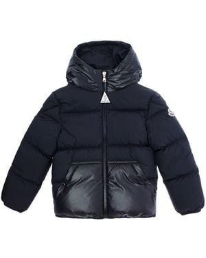 Moncler 'Barin' Hooded Down Jacket - Blue