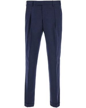 PT Torino Trousers With Single Pleat On The Front - Blue