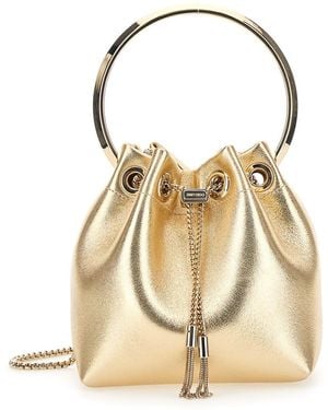 Jimmy Choo Borsa A Mano 'Bon Bon' Con Manico A Bracciale E Tracolla Co - Metallizzato