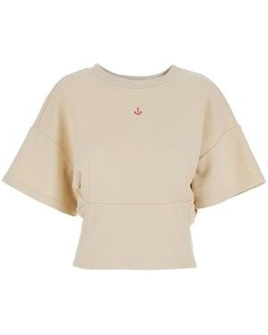 ..,merci Jumper With Long Sleeves And Round Neck - Natural