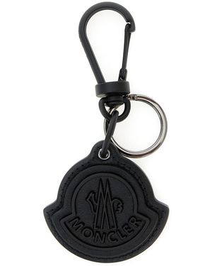 Moncler 'K-Ring' Key-Chain With Logo Patch - Black