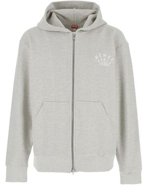 KENZO ケンゾー 'Dragonfly' Grey Sweatshirt フロントジップ KENZO ケンゾー 'Dragonfly' Grey Sweatshirt フロントジップ