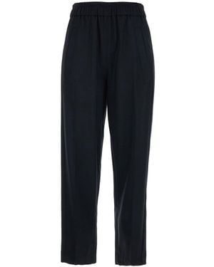 Tela Tech Fabric Pants With Elastic Waist For - Blue