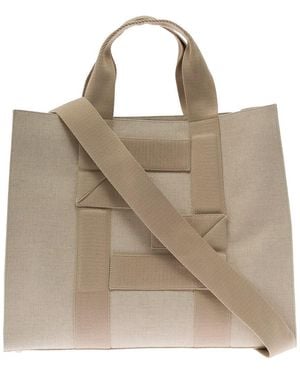 Fendi Ma's Fabric Handbag - Natural