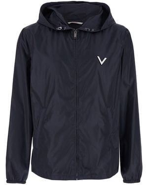 Valentino Jacket With Vlogo Detail - Blue