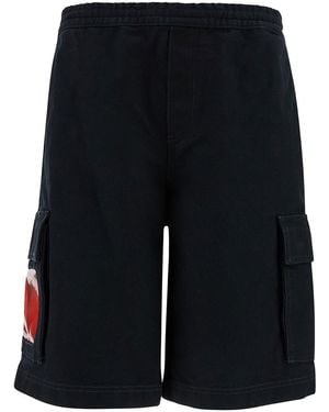 44 Label Group Cargo Bermuda Shorts With Logo Embroidery - Blue