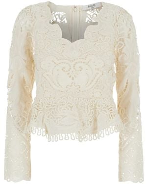 Sea Gianna Lace L/Slv Top (D1) - White