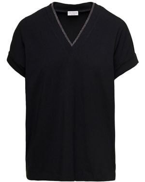 Brunello Cucinelli Cotton T-Shirt - Black