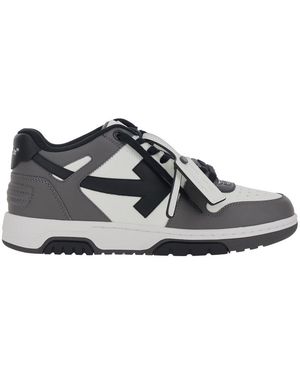Off-White c/o Virgil Abloh Out Of Office Bicolour Smooth Leather Low Top Trainers - White