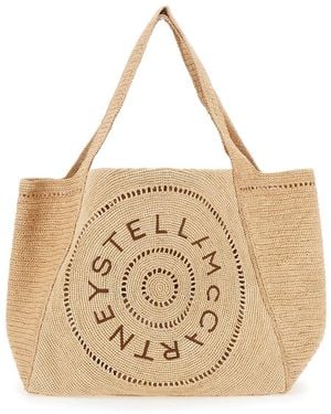 Stella McCartney Tote Eco Crochet Rafia - Neutro