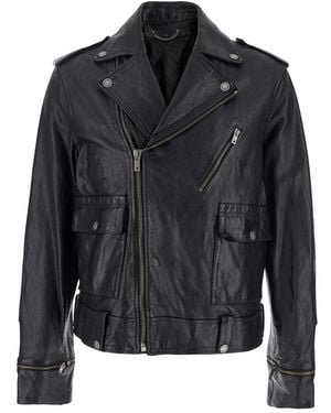 Golden Goose 'Norwood' Jacket With Lapels And Patch Pockets On T - Black