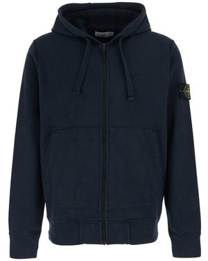 Stone Island Hooded Sweatshirt - Blue