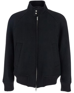 AFTER PRAY 'Regards' Jacket With Front Zip Closure - Blue