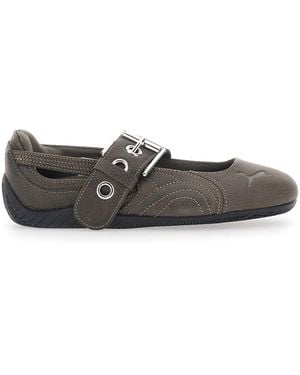 PUMA Speedcat Shoes With Rubber Sole And Logo - Gray