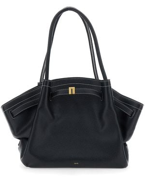 JW PEI 'Hana' Shoulder Bag With Two Handles And Logo Lettering O - Black