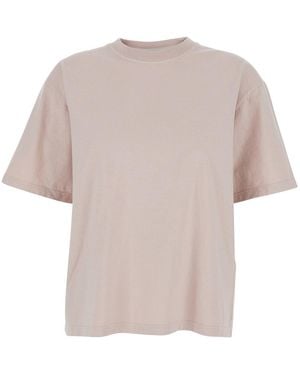Golden Goose Crew Neck T-Shirt With Maxi Logo On The Back - White