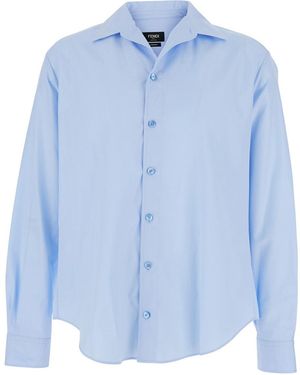 Fendi Light Long-Sleeved Shirt - Blue