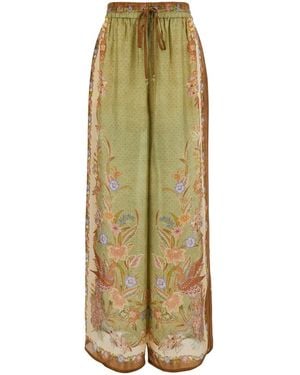 Zimmermann Trousers Indra Relaxed Pant Silk - Natural