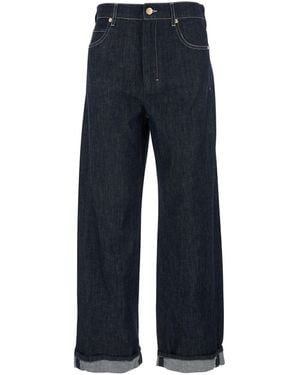Max Mara 'S Maxmara 'Chiara' Five-Pocket Jeans With Back Logo Patch - Blue