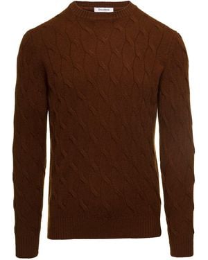 GAUDENZI Cable Knit Jumper - Brown