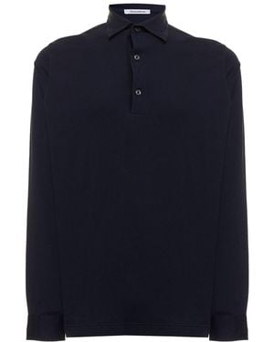 GAUDENZI Polo A Maniche Lunghe Con Collo Classico - Blu