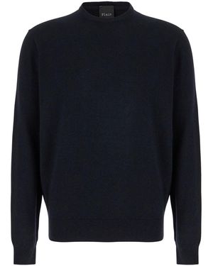 Plain Maglia Girocollo - Blu