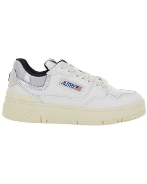 Autry Low Trainers Clc Leather Patch - White
