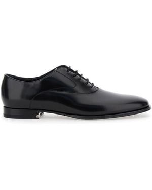 Fendi Lace-Up Shoes With Almond Toe And Front Laces - White