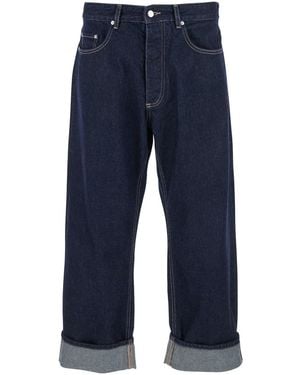 ICON DENIM 'Ross' 5-Pocket Jeans With Logo Patch - Blue