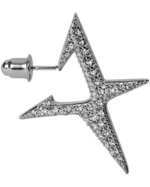 LAG World 'Spikee Arctic' Star Shaped Earings With Crystal Em - Metallic