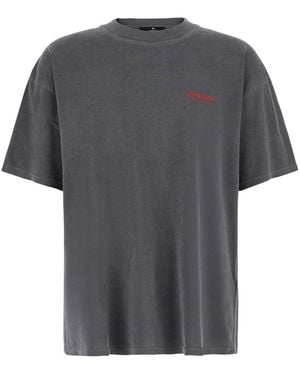 Represent T-Shirt With Logo And Patch - Gray