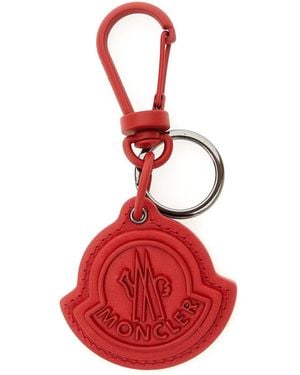 Moncler 'K-Ring' Key-Chain With Logo Patch - Red