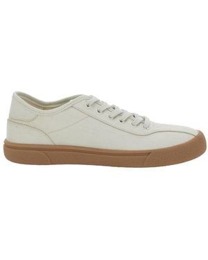 The Row Low Top Trainers With Flat Contrasting Sole - White