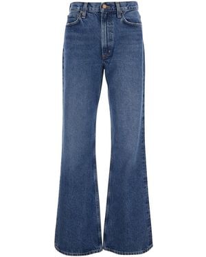 Agolde Wide Five-Pocket Jeans, Denim - Blue