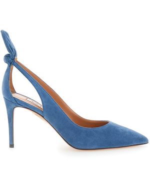 Aquazzura Bow Tie Pump 85 - Blue