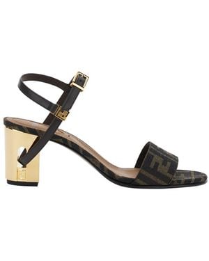 Fendi Delfina Sandal in Black | Lyst