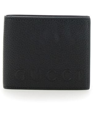 Gucci Bi-Fold Wallet With Logo Calf - Black