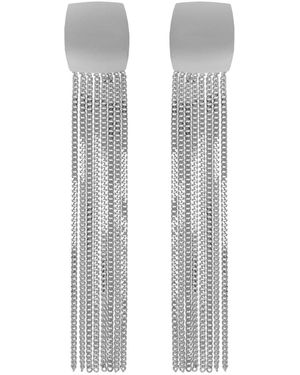 FEDERICA TOSI Earring Julie Long Earrings With And Det - White
