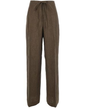 Rohe 'Relaxed Drawstring' Trousers - Brown