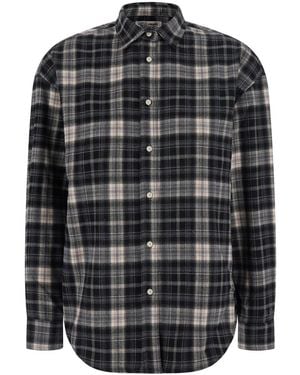 MC2 Saint Barth Shirt "Gigy Flannel Tartan Sb Rose" With Polyester Fab - Black