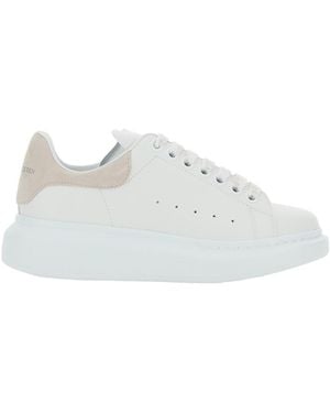 McQueen Oversized Leather Sneaker With Removable Insole - White