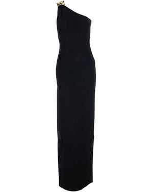 Elisabetta Franchi Long One-Shoulder Dress - Black