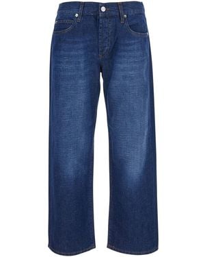 Roy Rogers Five-Pocket Design Jeans With Bleach Effect - Blue