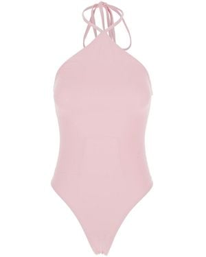 Jacquemus One-Piece Swimsuit V-Neck - Pink