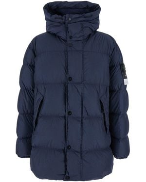 Stone Island Short Parka - Blue