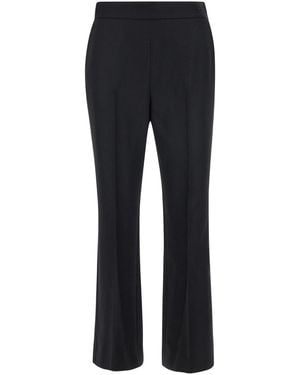 Gucci Flared Trousers With Pences - Black